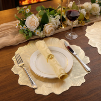 Napperons en vinyle motif tournesol, résistants à la chaleur, antidérapants, imperméables, écologiques, ensemble de salle à manger, décoration de cuisine classique, 380 mm