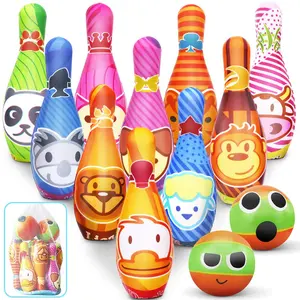 Детский набор для боулинга, уличные садовые спортивные игрушки для детей (10 булавок и 2 шарика с сетчатой сумкой)