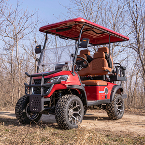 Voiture de <span class=keywords><strong>golf</strong></span> électrique <span class=keywords><strong>4</strong></span> places avec sièges en cuir souple, confortable pour de longues balades - Product Image 5