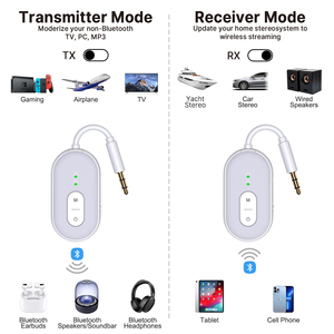 Modèles 2025 les plus récents, émetteur-récepteur sans fil 2 en 1, 3,5 mm AUX, haut-parleur de <span class=keywords><strong>voiture</strong></span> sans fil pour adaptateur audio <span class=keywords><strong>Bluetooth</strong></span>, <span class=keywords><strong>amplificateur</strong></span> de <span class=keywords><strong>voiture</strong></span> - Product Image 5