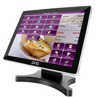 Лучшие продажи 15 дюймов сенсорный экран pos и встроенным модулем Wi-Fi windows оригинальные, фабричные, по цене производителя, все в одном двойной дисплей система ПОС терминала