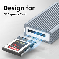 Lecteur de carte CF Express en aluminium, adaptateur CF Express Type-B USB 3.2 Gen 2 Type C 10 Gbps pour les cinéastes et les photographes professionnels