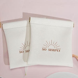 Pochette pour porte-monnaie en cuir PU personnalisé sérigraphié Mini <span class=keywords><strong>sac</strong></span> pour casque d'écoute en cuir pour femmes - Product Image 3