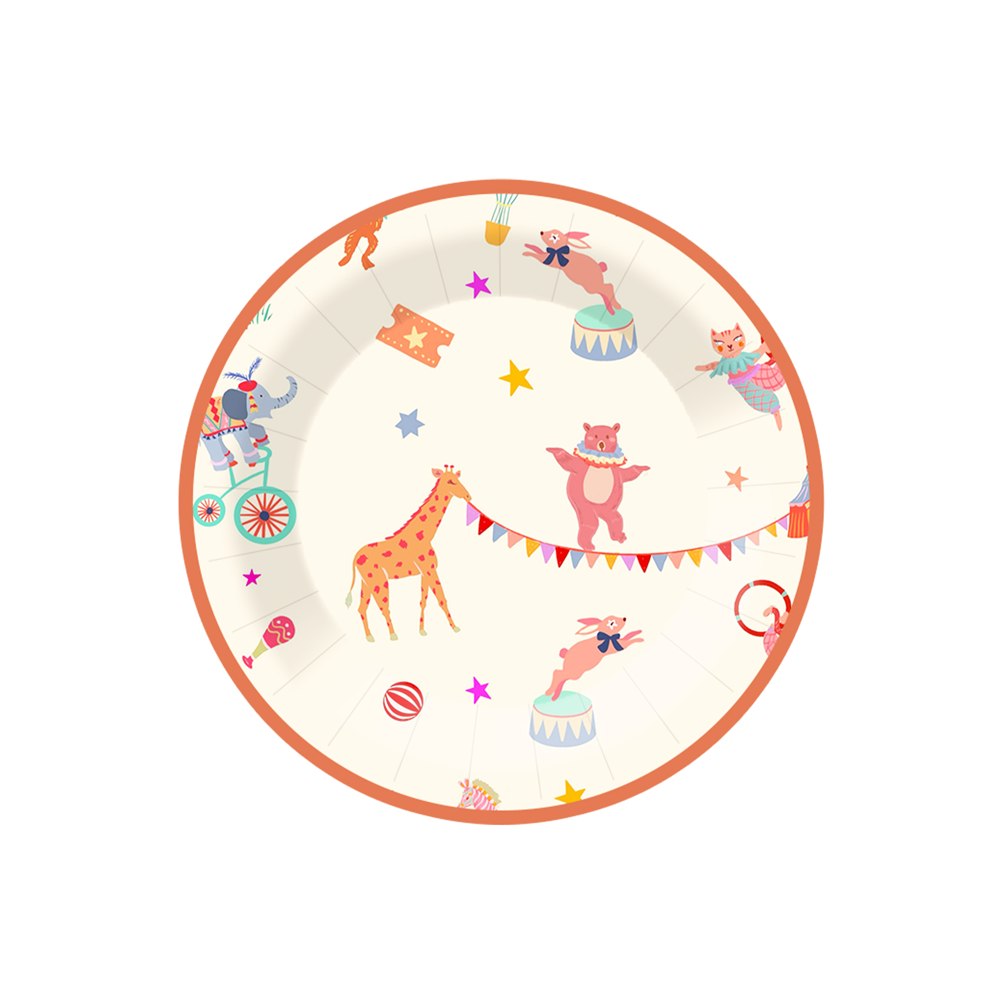 Plato de papel de 7 pulgadas * 8 unidades