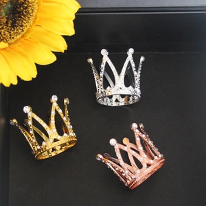 Corona Redonda de Aleación con Diamantes de Imitación para Decoración de Pasteles, Accesorio para el Cabello, Celebraciones Festivas, Tocado para Boda y Baile de Graduación, Venta al por Mayor - Product Image 4