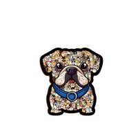 Vente en gros d'usine : Puzzle en bois mignon en forme de chien, ornement de bureau personnalisé en forme d'animal unique, jeux de société pour cadeau