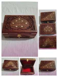 Premium Quality Handcrafted Wooden Jewellery <b>Box</b> For Necklace Rings Earrings Storage Organizer <b>Gift</b> Item Available For Sale - Product Image 3