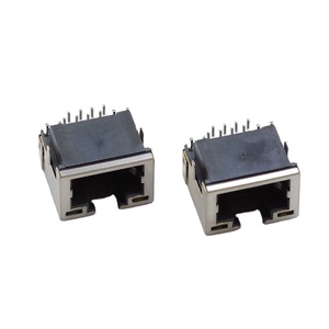 Connecteur Ethernet RJ45 blindé JISJACK série 4.2 8P8C SMT traversant avec languette LED intégrée - Product Image 1