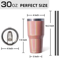 Gobelet isotherme à double paroi en acier inoxydable de 30 oz, avec revêtement en poudre, pour bière et café, idéal pour les voyages et la voiture, fabrication OEM/ODM, électroplaqué au laser.