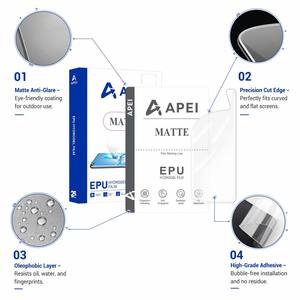 Protector de Pantalla de Hidrogel EPU APEI de 0.18mm <span class=keywords><strong>para</strong></span> Teléfono Móvil, Autorreparable, Antiexplosión, Antirrayas, Corte 3D - Product Image 4