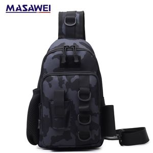 MasaWei - Bolsa de Pecho Táctica para Hombre, de Nailon, Multifuncional, para Correr al Aire Libre, Ciclismo, con Bolsillo para Botella de Agua - Product Image 1
