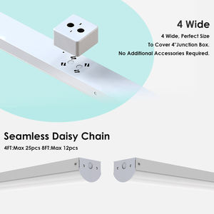 Noonlight 30W 40W 60W 80W 4ft 8ft Cct Potencia Ajustable Bahía baja Escalera lineal Lámpara con sensor de movimiento - Product Image 3