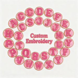 Miễn phí thiết kế tùy chỉnh các bản vá lỗi có tính năng thiết kế của riêng bạn thêu thư khâu vào quần áo và mũ tùy chỉnh thêu các bản vá lỗi - Product Image 1