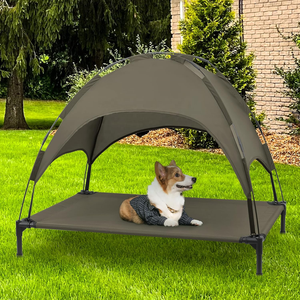 STKBES Designed Portable Raised <span class=keywords><strong>Dog</strong></span> Cot Kühlbett Abnehmbares Schatten zelt Erhöhtes Hunde bett mit Baldachin Atmungsaktives Netz - Product Image 6