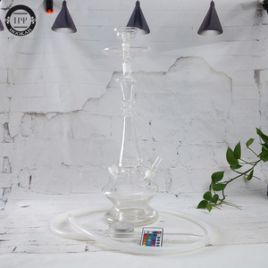 Tubos de vidrio transparentes con diseño de 3 anillos para fumar narguile Shisha para Chicha Lounge Bar - Product Image 6