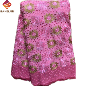 नाइजीरियाई कशीदाकारी स्विस फीता कपड़े अफ्रीकी स्विस <span class=keywords><strong>Voile</strong></span> 100% कपास फीता कपड़े महिलाओं की पोशाक के लिए - Product Image 1