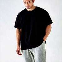 T-shirt de luxe vierge de haute qualité à épaules tombantes, coupe oversize, en coton épais 300 g/m², idéal pour le streetwear personnalisé