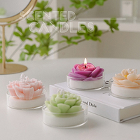 AIKUN Bougies parfumées à la cire de soja pour décoration de maison de luxe, petites bougies parfumées naturelles de longue durée pour plantes succulentes