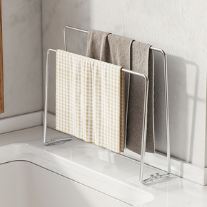 Portasciugamani da <span class=keywords><strong>Cucina</strong></span> e Bagno in Acciaio Inox a Doppio Ripiano, <span class=keywords><strong>Design</strong></span> Funzionale, Vendita all'Ingrosso - Product Image 6