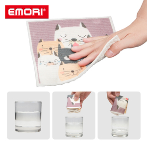 Paño de Limpieza de Celulosa para Cocina, Colorido, de Secado Rápido, Suave, Paño de Pulpa de Madera y Algodón para Limpieza Facial - Product Image 3