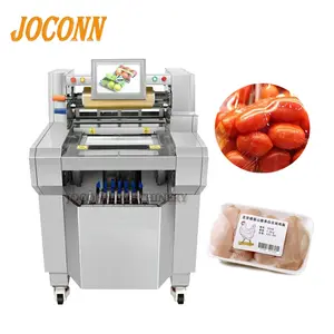 Automatische Vershoudfolie Groente Afdichting Voedsel Lade Wrap Machine Verpakking Machine Voor Aardappel/Kip Borst/Paddestoel