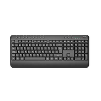 Clavier sans fil 2,4 G pleine taille OEM ODM personnalisé 104 touches avec touches multimédias pour PC de bureau
