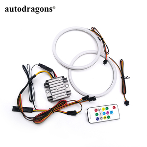 ไฟวงแหวน RGBW Chasing Angel Eye พร้อมรีโมท RF ควบคุมหลายสี ไฟวงแหวน Cotton Halos สำหรับรถยนต์ทั่วไป ไฟ LED Daytime Running Lamp - Product Image 3