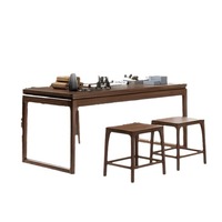 Bureau personnalisable en bois massif de noyer noir d'Amérique du Nord, style chinois moderne, pour la calligraphie, la peinture et l'utilisation informatique