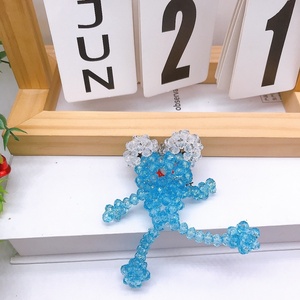 Kids Souvenir Cute Animal Car <b>Keyrings</b> Promotion Gifts School Bag Charm DIY Phone Decoration Acrylic Beads Cartoon Frog Keychain - Product Image 6