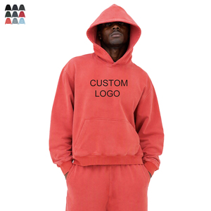Custom Logo Unisex Multi Color Acid Wash Heavyweight Cotton Oversized Pullover Hoodie Plain Boxy Fit Drop Shoulder Hoodie - Product Image 1