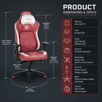 Chaise de jeu ergonomique à dossier haut, OEM ODM personnalisée, accoudoirs 4D, inclinaison à 3 positions, mousse moulée, chaise de bureau pour ordinateur