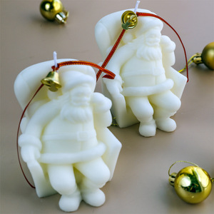 Cadeau de Noël chaud mignon canapé brun blanc sieste somnolent bougie d'aromathérapie en forme de père Noël - Product Image 4