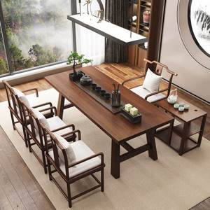 Nouvel ensemble table et chaises multifonctionnelles de style chinois, plateforme moderne en bois massif, station de préparation du thé Kung Fu minimaliste et <span class=keywords><strong>zen</strong></span> - Product Image 2