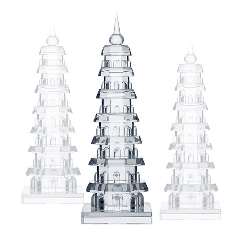 Folk Crafts Wenchang Pagoda Crystal Tower Mold - Feng Shui Home