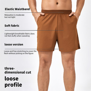 Shorts de <span class=keywords><strong>sport</strong></span> décontractés pour hommes, taille haute, respirants, séchage rapide, avec logo personnalisé, pour la course et le <span class=keywords><strong>sport</strong></span> athlétique - Product Image 2