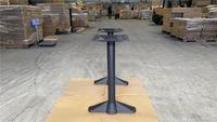 Pieds de table à double tube réglables contemporains pour table à manger, avec boulons de nivellement verrouillables, en fer robuste, socle de bureau personnalisable