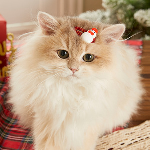 Accesorios para mascotas, pinzas para gatos de Navidad y Año Nuevo, diademas lindas hechas a mano con diseño de oso de peluche, pinzas decorativas para perros malteses - Product Image 3