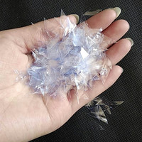 Certificado completo transparente pet garrafa/flocos de animais de estimação branco/resina reciclada