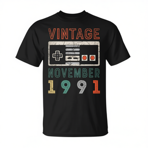 Camiseta vintage de cumpleaños de noviembre de 1991, regalo del 29.º aniversario para hombres y mujeres - Product Image 2