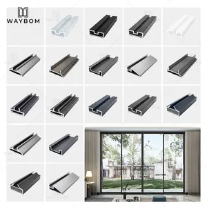 wholesale china 45 slim slide glass door system Aluminum Profile large sliding door home office sliding door Aluminum frame