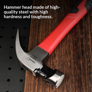 Professional grade fiber handle claw hammer magnetic woodworking home <b>nail</b> lifting high quality steel hammer - Product Image 2