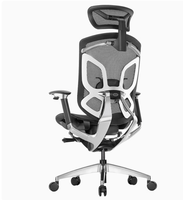 Chaise de bureau ergonomique moderne de direction avec dossier haut réglable, repose-pieds et entièrement en maille, idéale pour le gaming et le travail sur ordinateur