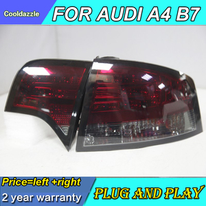 Feu arrière pour <span class=keywords><strong>A4</strong></span> <span class=keywords><strong>B7</strong></span> 2005 — 2008 ensemble de phare à LED, feu arrière noir fumé, avec clignotant et signalisation de stationnement inversée - Product Image 2