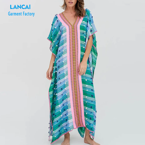 Fabricantes <span class=keywords><strong>Ropa</strong></span> de <span class=keywords><strong>ropa</strong></span> de <span class=keywords><strong>mujer</strong></span> personalizada Vestidos de playa Vestido informal bohemio de alta calidad - Product Image 2