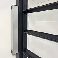 Fenêtre à persiennes en verre résistant aux intempéries, anti-effraction, en aluminium, type Jalousie, pour protection contre les ouragans