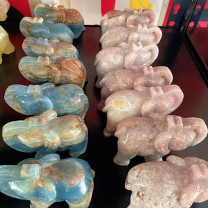 Vente en gros de sculptures artisanales en cristal de quartz de guérison, améthyste rose naturelle, citrine, <span class=keywords><strong>onyx</strong></span> bleu, pour la décoration - Product Image 3