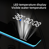 Ensemble de douche 4 fonctions avec affichage numérique, finition bronze, mitigeur chaud/froid, pommeau pluie, douchette à main, bidet, fixation murale, vente en gros usine