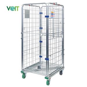 Solutions de stockage Capacité de charge 500 kg Cage à roulettes empilable finition zinc 4 côtés - Product Image 1