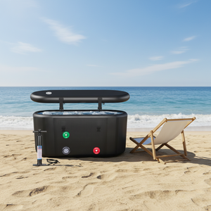 Baignoire à glace gonflable en PVC Vanace, nouvelle conception, durable, 60 gallons+, pour la cryothérapie, utilisation en extérieur, portable - Product Image 1