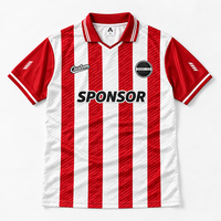 Maillot de football vintage avec col, en polyester respirant, sublimation personnalisée, style streetwear, maillot de foot rétro
